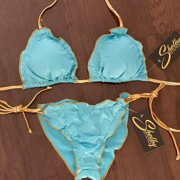 Shelby Swim Azzurro Scalloped Bikini Bottom - Picture 1 of 2